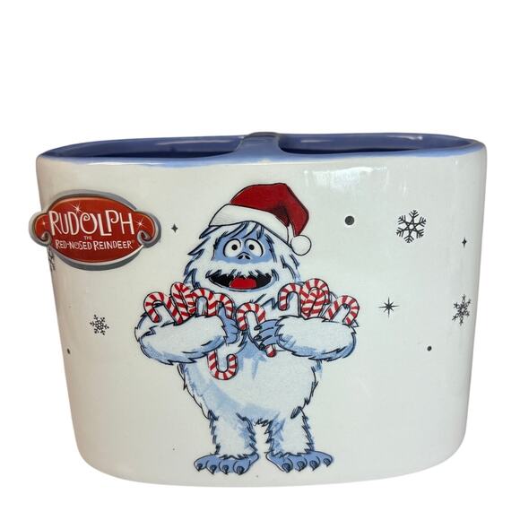 ZRike Rudolph & Bumble Ceramic Bathroom Set – Toothbrush Holder & Jar - Picture 3 of 11
